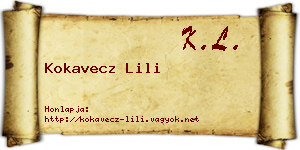 Kokavecz Lili névjegykártya
